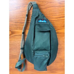 KAVU Rope Sling Bag Emerald Green Crossbody Backpack